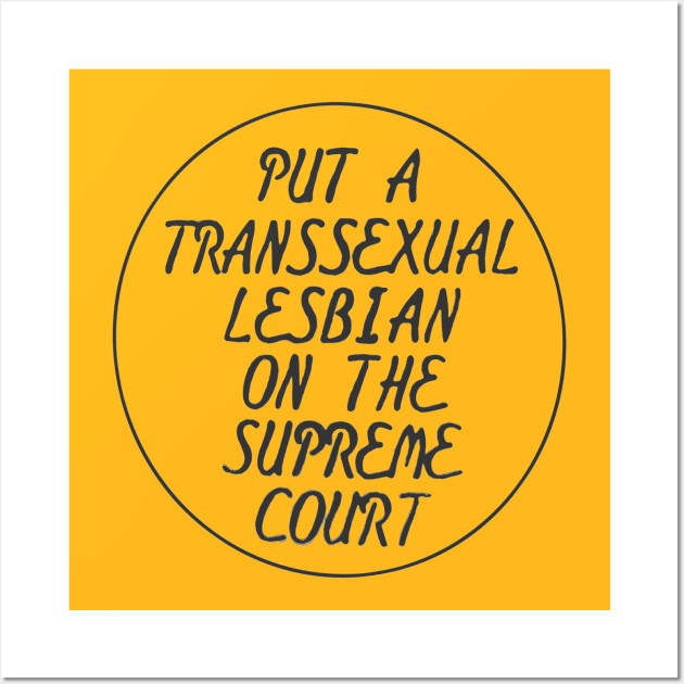 Put A Transsexual Lesbian On The Supreme Court (Coagula Button) Wall Art by Totally Trans